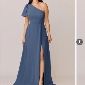 Revelry Dusty Blue Bridesmaid Dress